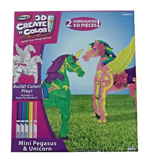 3D Puzzle Unicorn Pegasus Set - Build & Color 🧩 - Picture 9 of 10